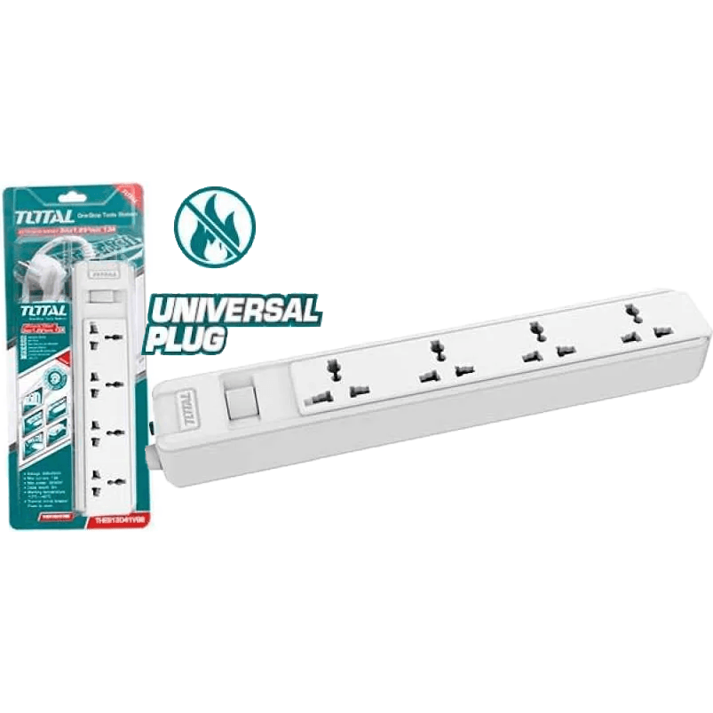 Total THES23042V 4-Way Extension Outlet Cord Set | Total by KHM Megatools Corp.