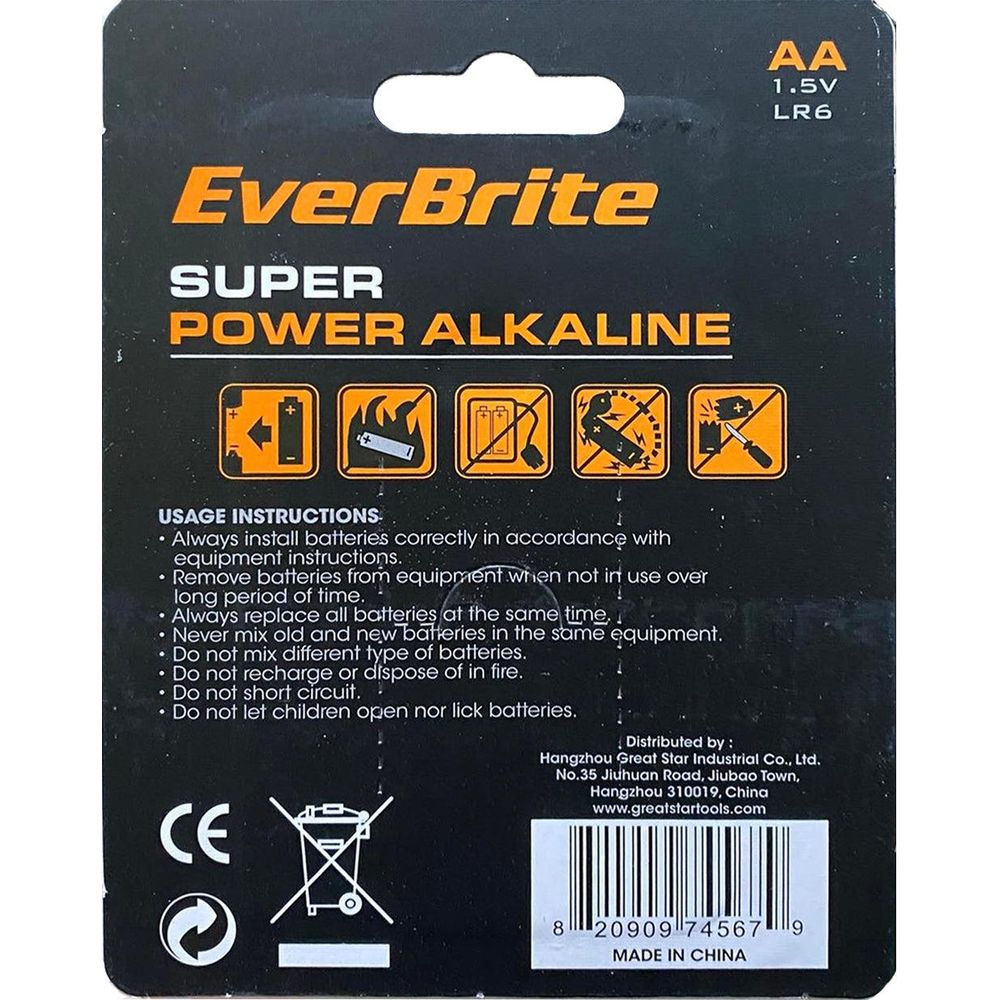 Everbrite Super Power Alkaline Batteries - KHM Megatools Corp.