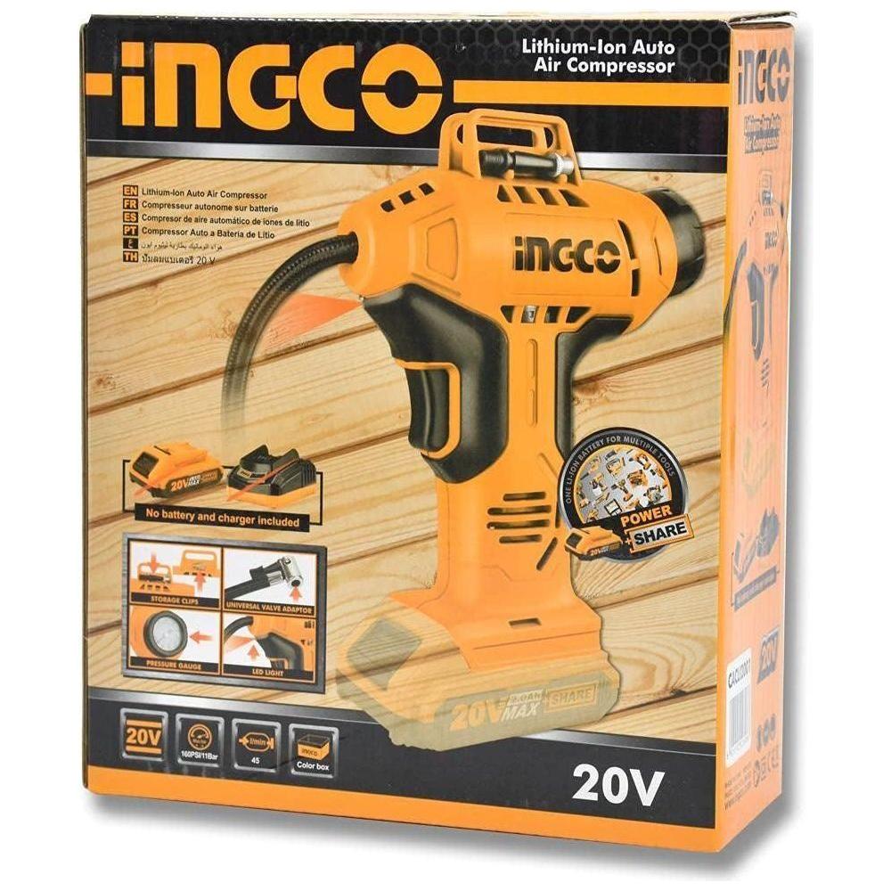 Ingco CACLI1201 20V Cordless Inflator (Bare) - KHM Megatools Corp.