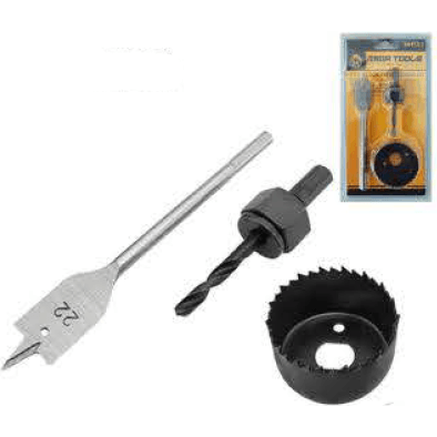 Megatools MHS03 3pcs Hole Saw Bit Set (Door Lock Installation Kit) - KHM Megatools Corp.