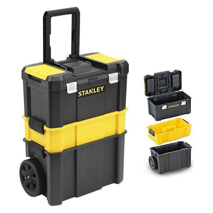 Stanley 80-151 Metal Latch Plastic Tool Box Set with Trolley / Rolling Workshop (Essential) - KHM Megatools Corp.