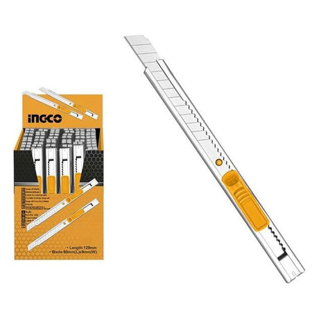 Ingco HKNS1806 Snap Off Blade Cutter Knife (Stainless Steel Body) - KHM Megatools Corp.