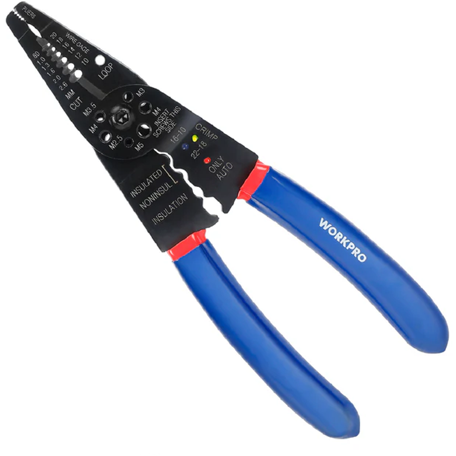 Workpro WP291003 Long Nose Multi-Purpose Wire Stripper 8