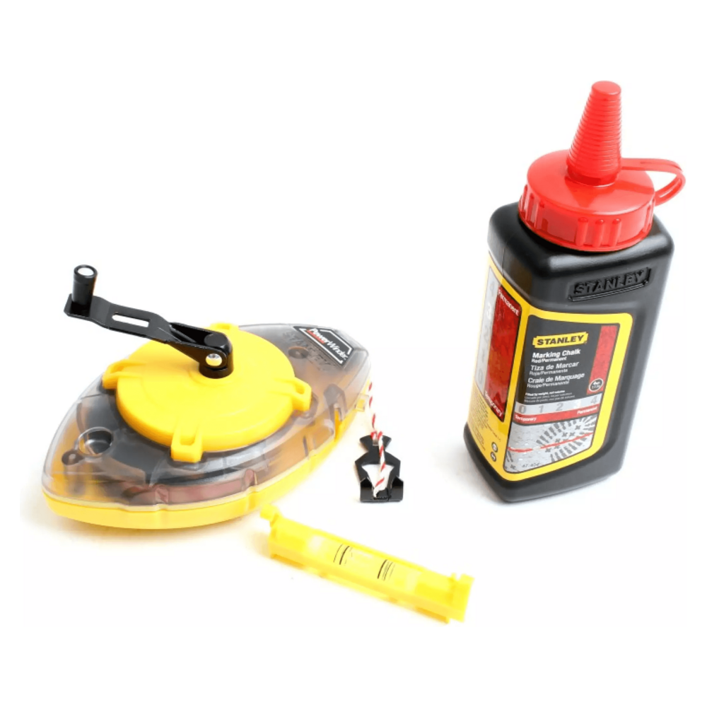 Stanley PowerWinder Chalk Line Level Reel Set [Red] | Stanley by KHM Megatools Corp.