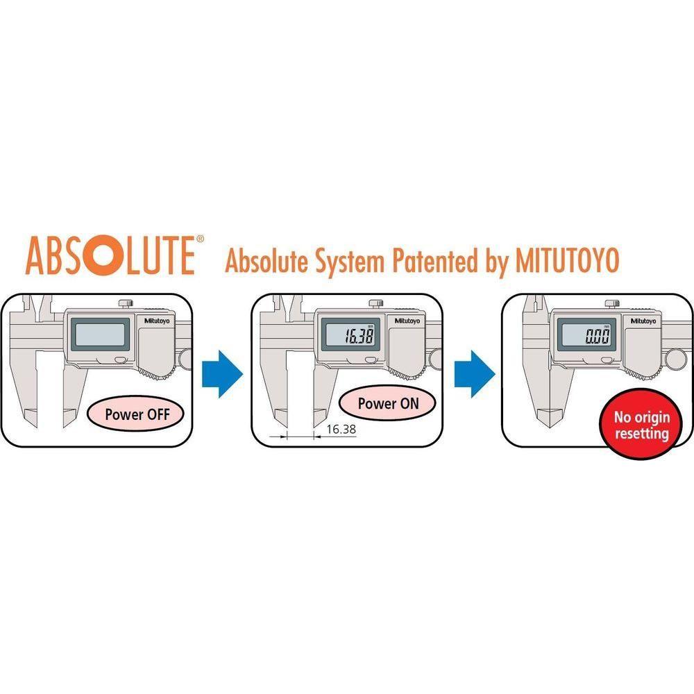 Mitutoyo 500-762-20 Coolant Proof Digimatic (Digital) Caliper 'IP67 Absolute' 6