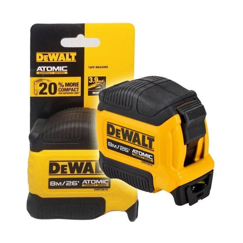 Dewalt DWHT38118-30 Compact Tape Measure 8 meters [28mm] (Atomic) - KHM Megatools Corp.