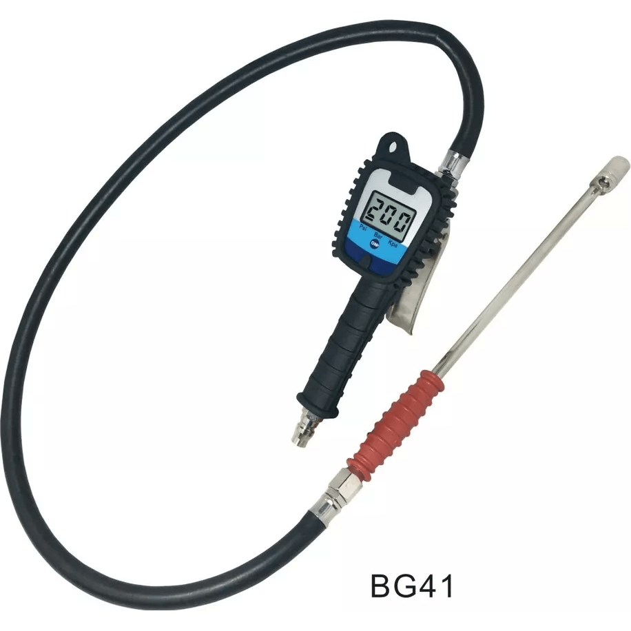 THB BG41 Digital Tire Pressure Gun with 85cm Rubber Tube & 12