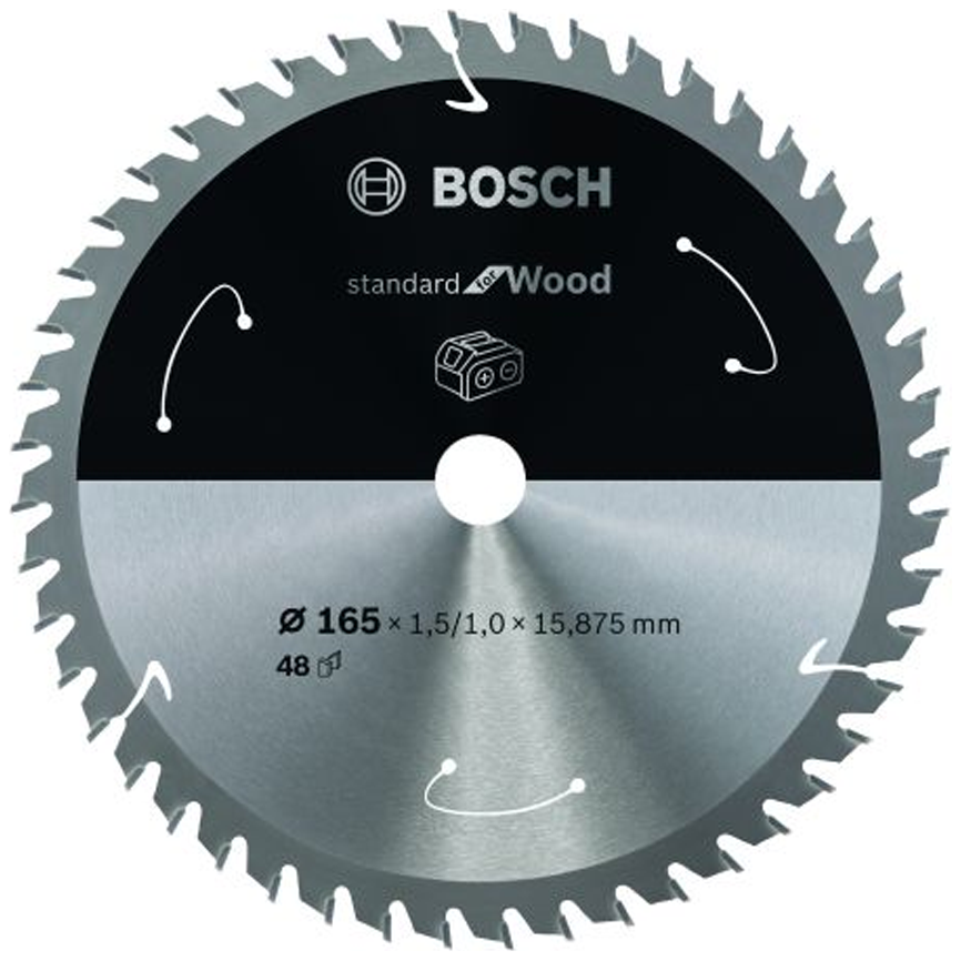 Bosch Circular Saw Blade Standard for Wood 165mm x 48T(2608837683) | Bosch by KHM Megatools Corp.