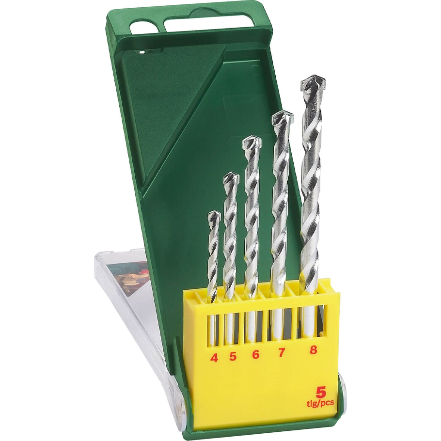 Bosch Masonry Drill Bit Set 5Pcs 4-8 mm (2607019439) | Bosch by KHM Megatools Corp.