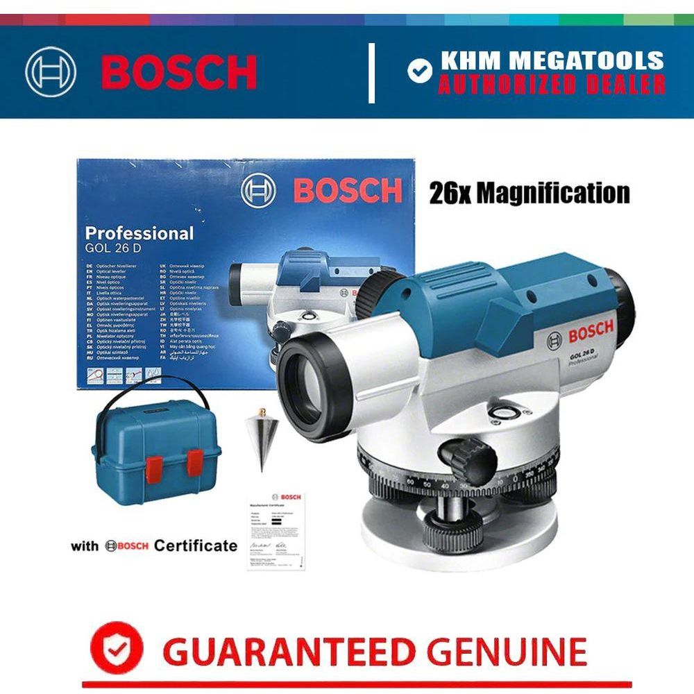 Bosch GOL 26 D Surveyor - Optical Level (100m) | Bosch by KHM Megatools Corp.