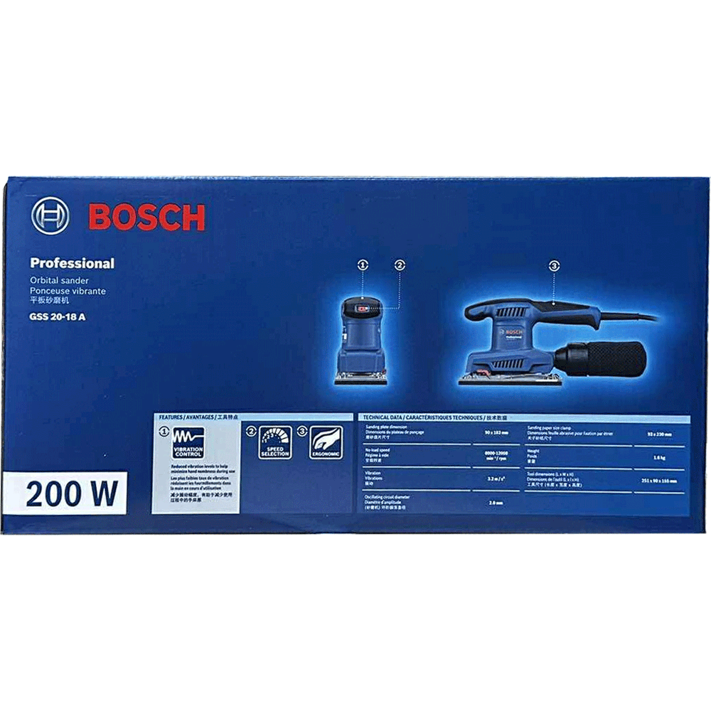Bosch GSS 20-18A Orbital Sander 200W