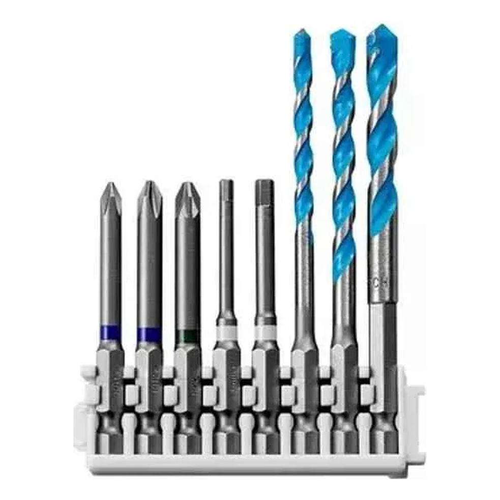 Bosch Pick and Click Screwdriver Bits & Multi Construction Drill Bit Set 8Pcs (2608522420) | Bosch by KHM Megatools Corp.