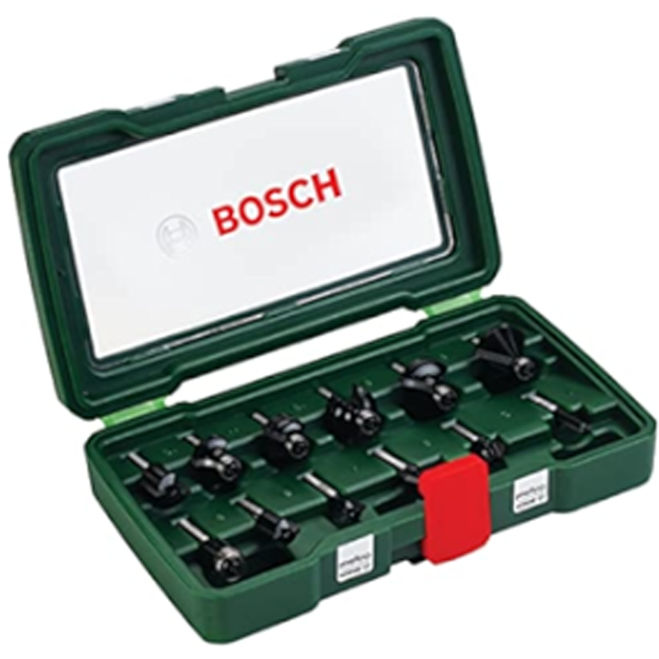 Bosch Router Bit Set 12Pcs 1/4