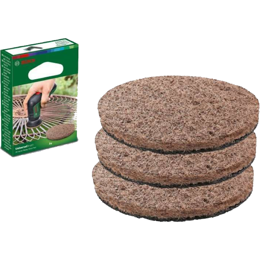 Bosch Abrasive Heavy Duty Pad 3Pcs for Bosch Universal Brush 3.6V | Bosch by KHM Megatools Corp.