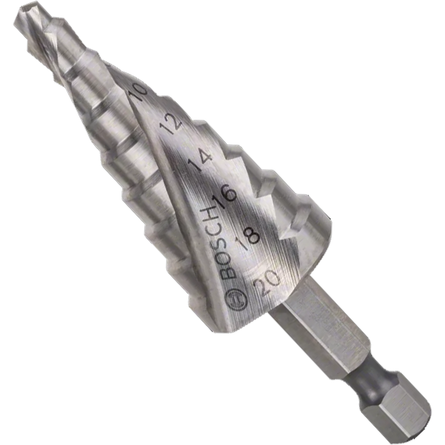 Bosch HSS Step Drill Bit 4-20MM Hex 1/4