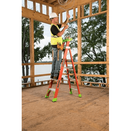 Louisville FXS1500 Fiberglass Single / A-Type Ladder 