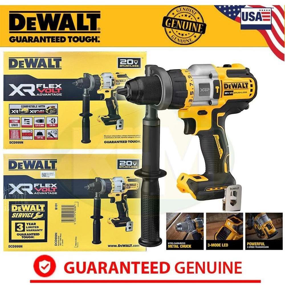 Dewalt DCD999N 20V/60V Flexvolt Cordless Hammer Drill 13mm (Bare) - KHM Megatools Corp.