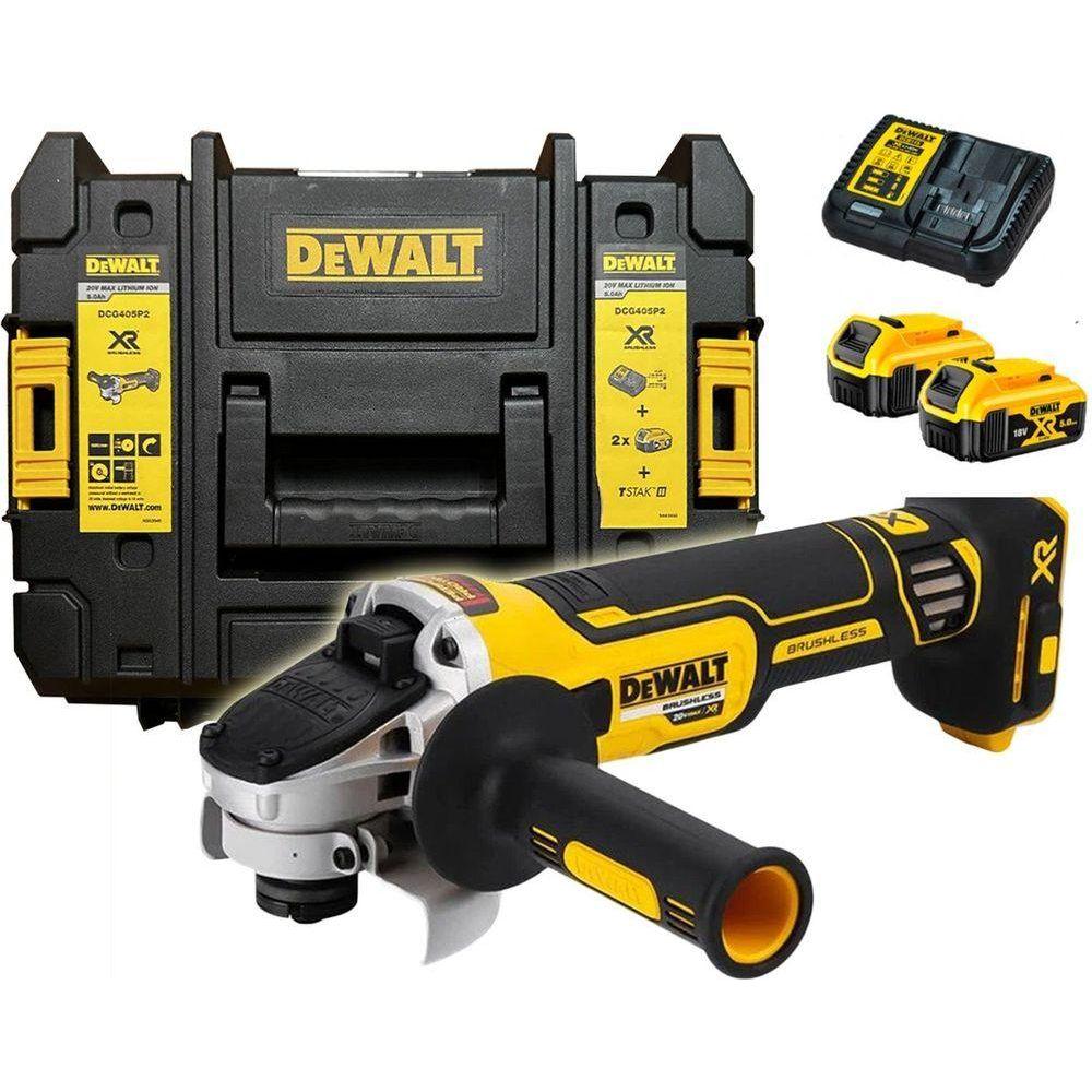 Dewalt DCG405P2 20V Cordless Angle Grinder 4