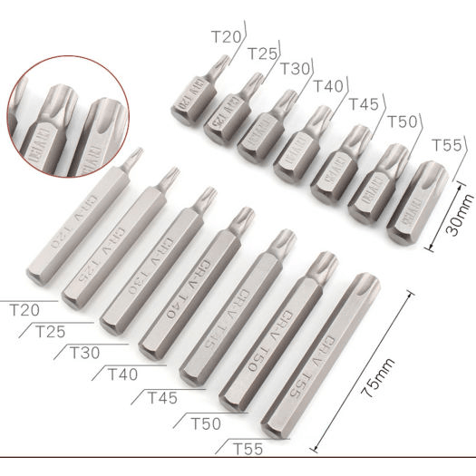 TBS-11026 40 pcs. Hexagonal Screw Bit Set (Long & Short with Socket) | Generic by KHM Megatools Corp.