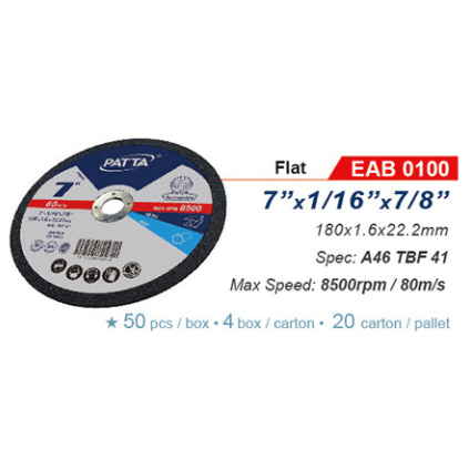 Patta EAB 0100 Flat Cut Off Wheel 7