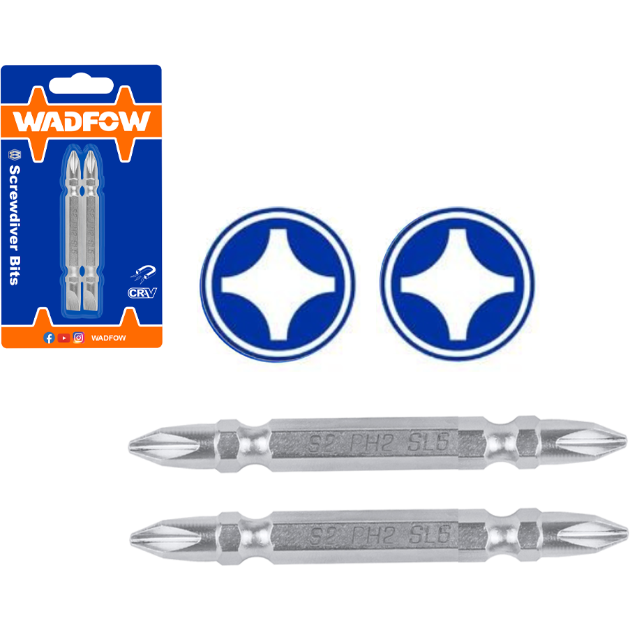 Wadfow WSV0K12 Screwdriver Bit PH2 Double End | Wadfow by KHM Megatools Corp.