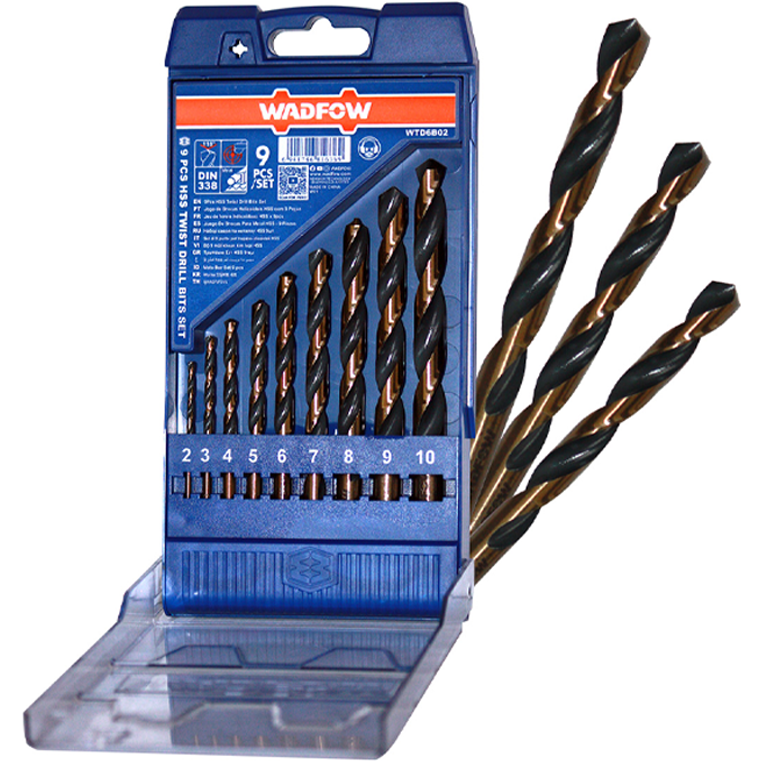 Wadfow WTD6B02 HSS Twist Drill Bit Set 9Pcs | Wadfow by KHM Megatools Corp.