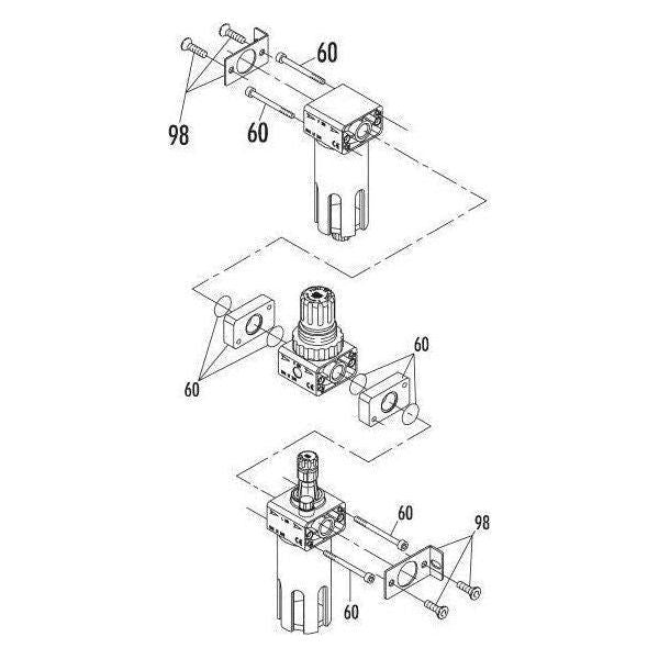 GAV G-FRL180 Air Filter - Reducer - Lubricator with Gauge - KHM Megatools Corp.