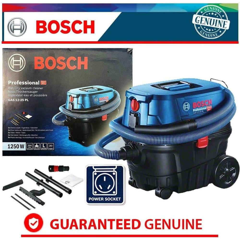 Bosch GAS 12-25 PL/PS Wet & Dry Vacuum 25L 1200W [With Power Socket] | Bosch by KHM Megatools Corp.