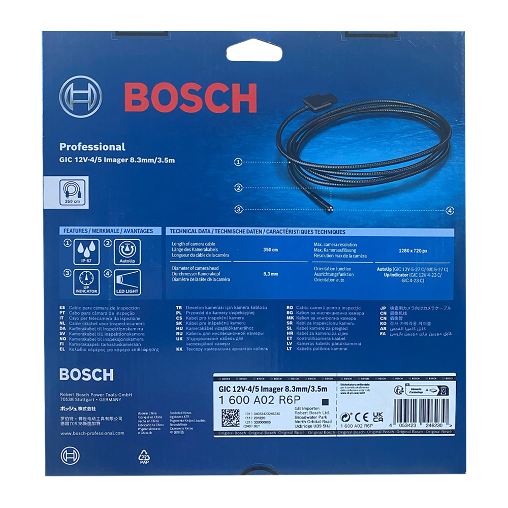 Bosch Camera Head Imager Long Cable 3.5 meters (8.3mm)