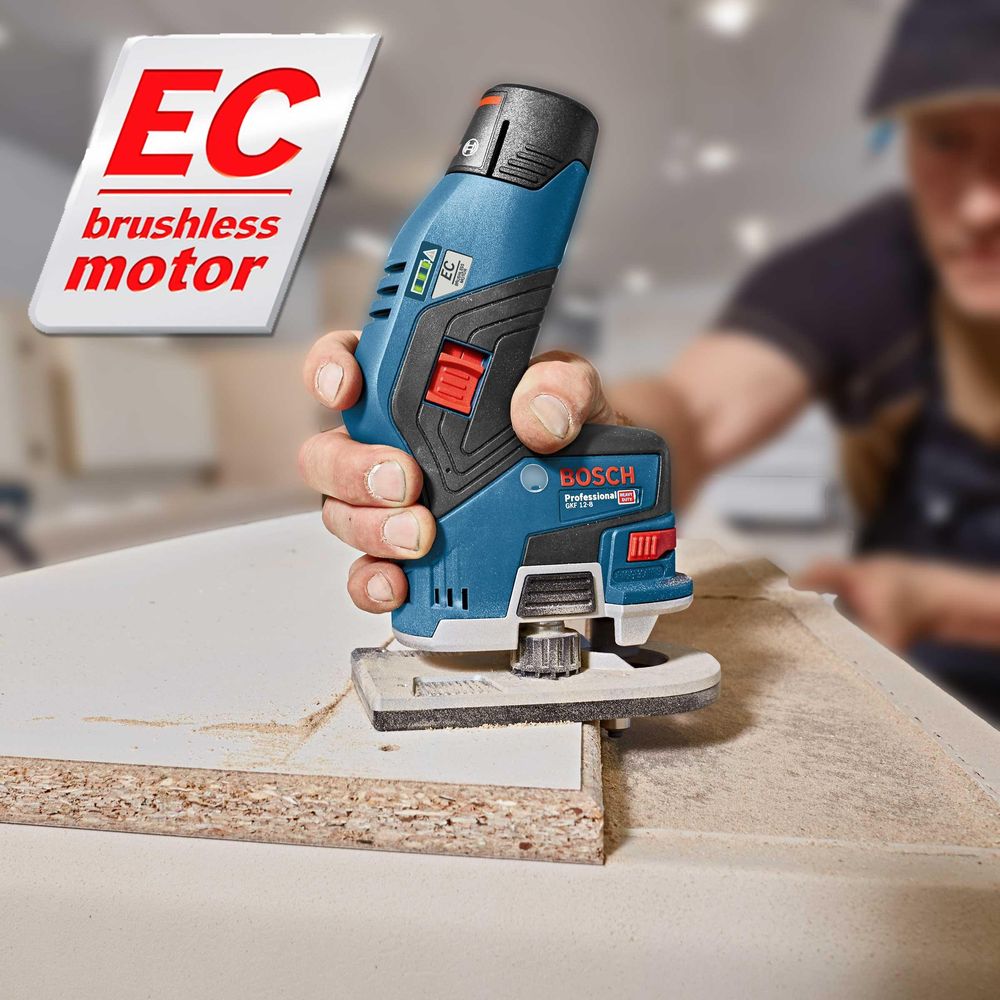 Bosch GKF 12V-8 Cordless Laminate Trimmer / Palm Router (Bare Tool) - Goldpeak Tools PH Bosch