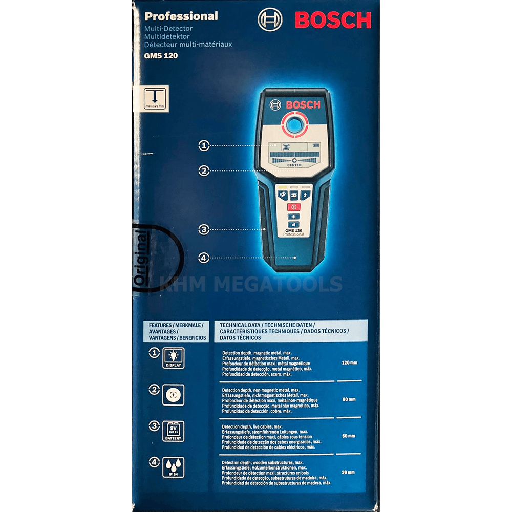 Bosch GMS 120 Multi Material Detector / Wall Scanner - KHM Megatools Corp.