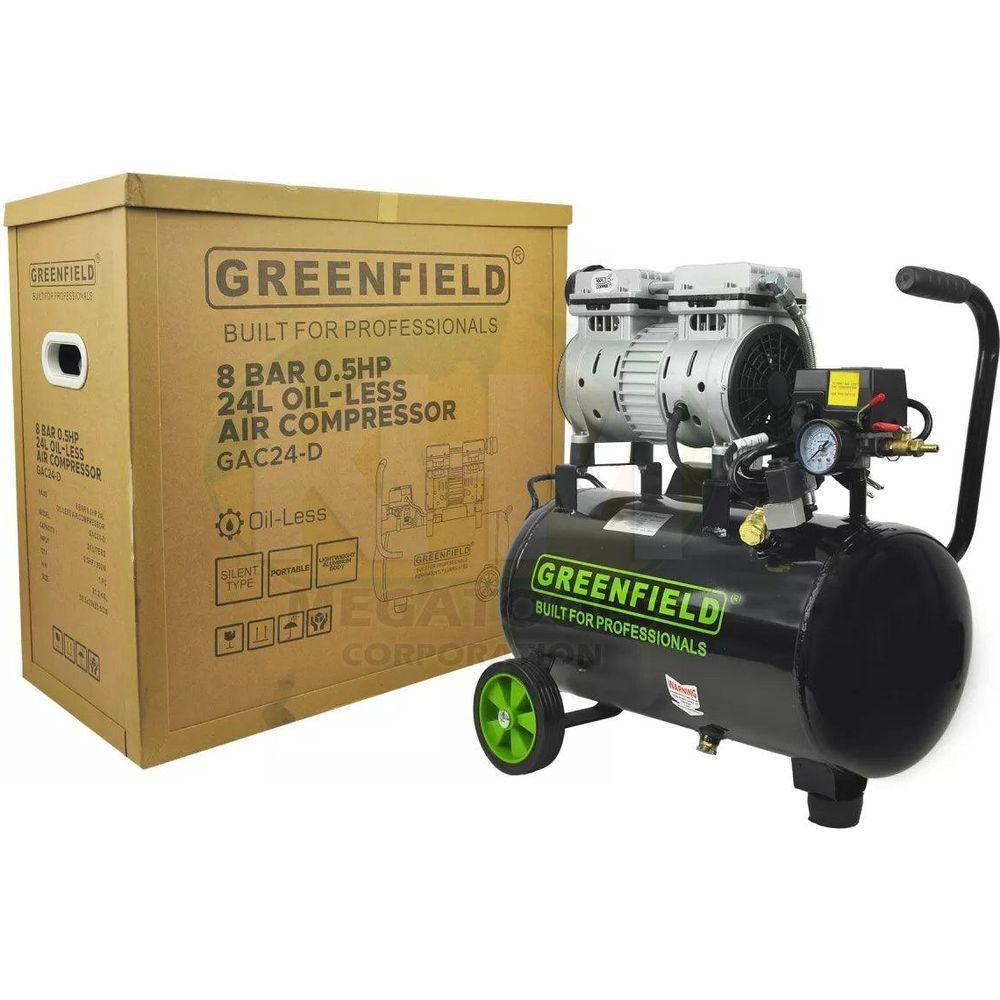 Greenfield GAC24-D 1/2 HP Oil-Less Air Compressor with Direct Heat Sink 24L Cap 500W - KHM Megatools Corp.