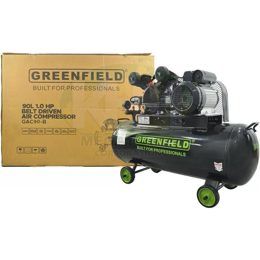 Greenfield GAC90-B 1 HP Belt Driven Air Compressor 90L 115psi - KHM Megatools Corp.