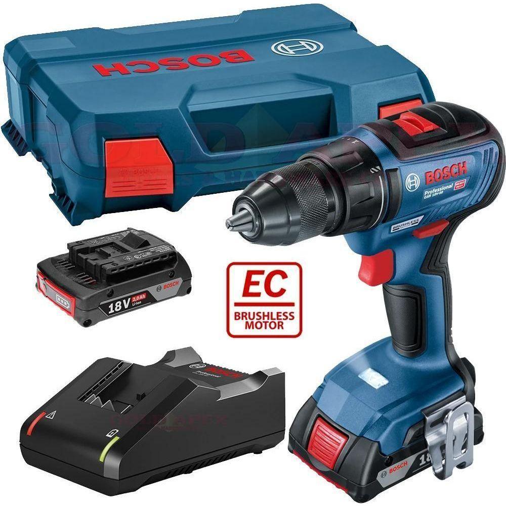 Bosch GSR 18V-50 Cordless Brushless Drill / Driver (Set) - Goldpeak Tools PH Bosch