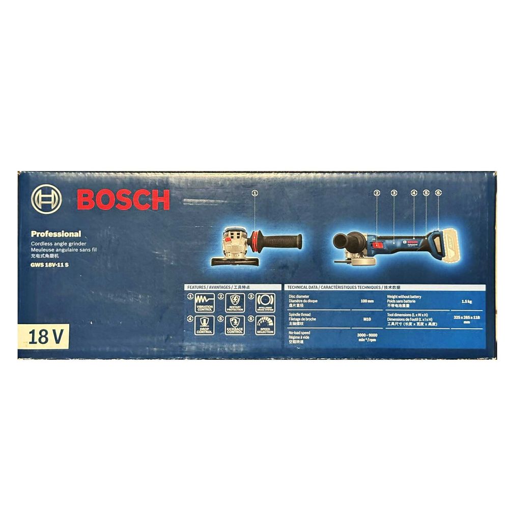 Bosch GWS 18V-11 S Cordless Angle Grinder 4