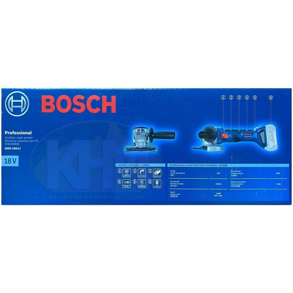 Bosch GWS 180-Li Cordless Brushless Angle Grinder 4