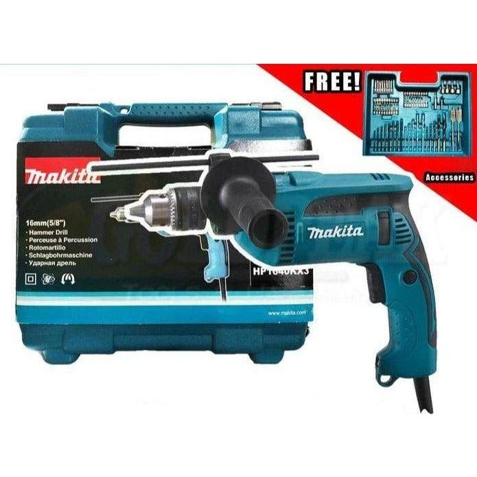 Makita HP1640KX3 Hammer Drill with Case (74pcs Accessories) | Makita by KHM Megatools Corp.