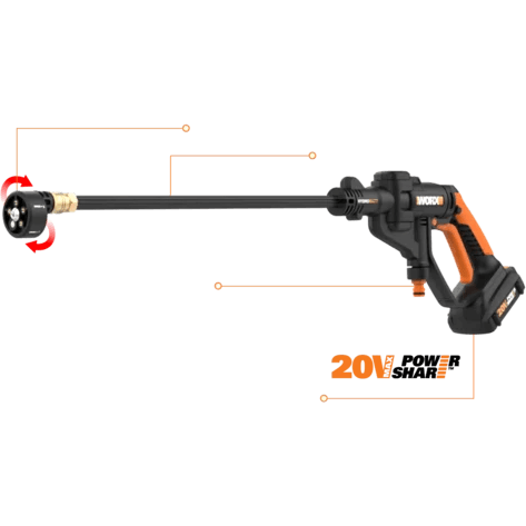 Worx WG629E.1 20V HydroShot Cordless Portable Pressure Washer Kit - Goldpeak Tools PH Worx