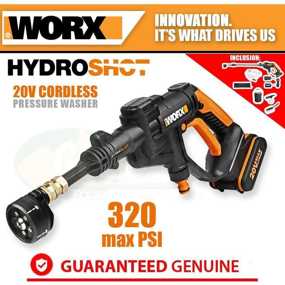 Worx WG629E.1 20V HydroShot Cordless Portable Pressure Washer Kit - Goldpeak Tools PH Worx