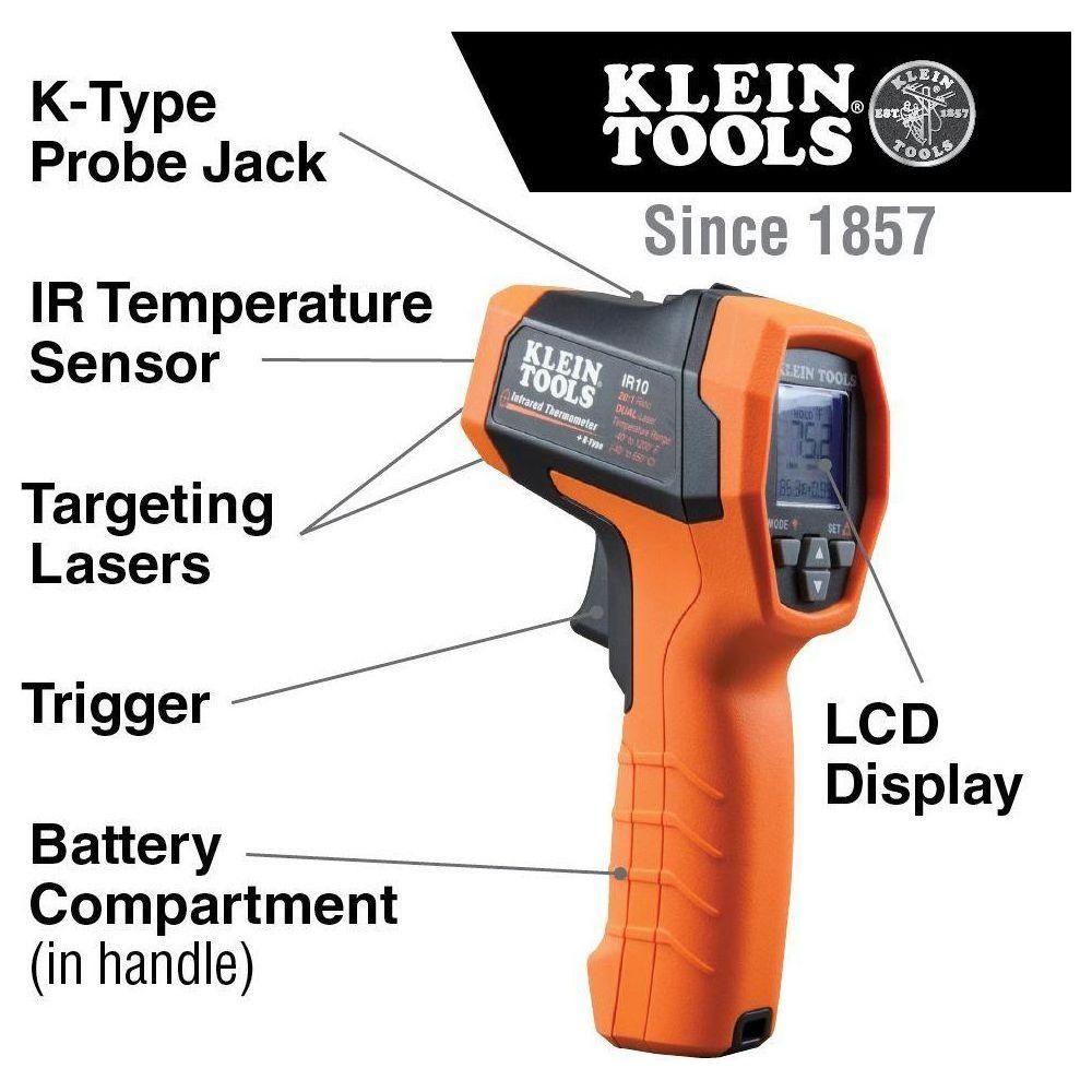 Klein IR-10 Dual Laser Infrared Thermometer / Thermal Scanner | Klein by KHM Megatools Corp.