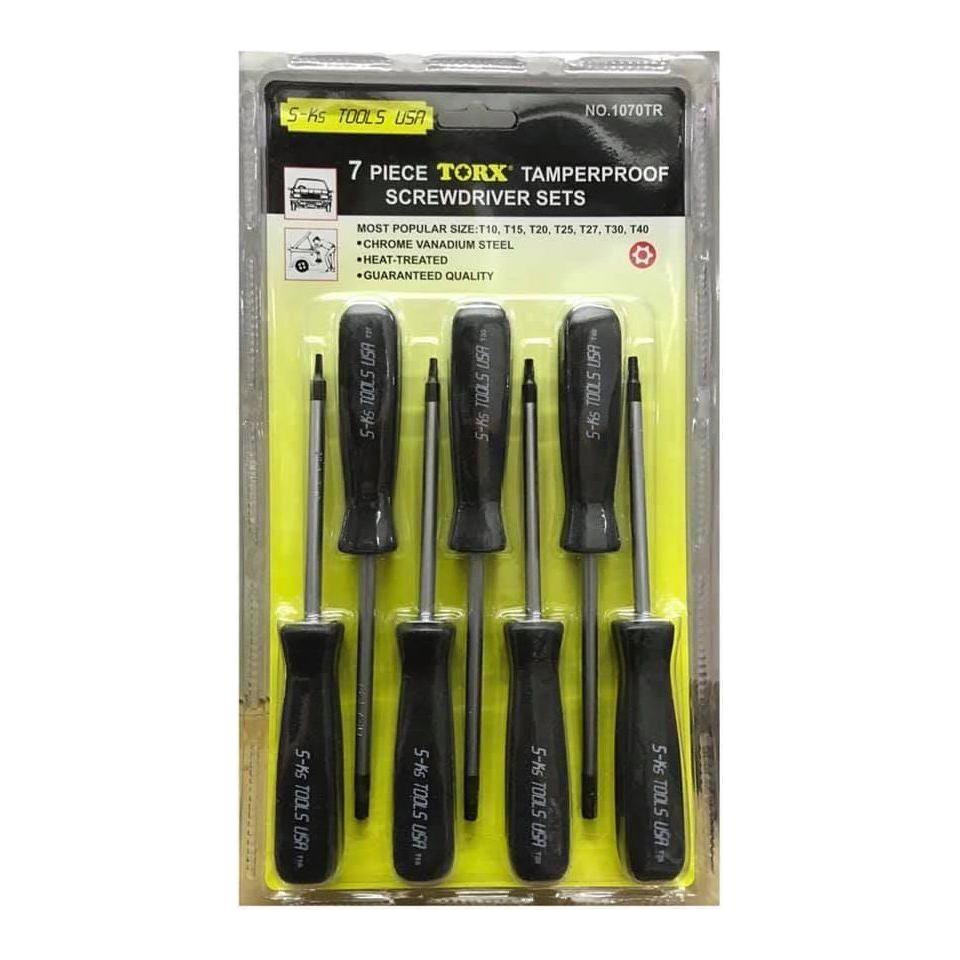 S-Ks 1070TR 7pc Torx Tamperproof Screwdriver Set | SKS by KHM Megatools Corp.