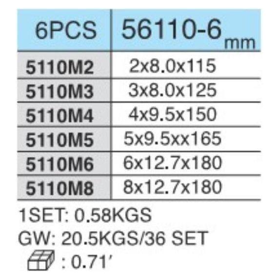 Hans 56110-6 6pcs Pin Punch Set HD | Hans by KHM Megatools Corp.