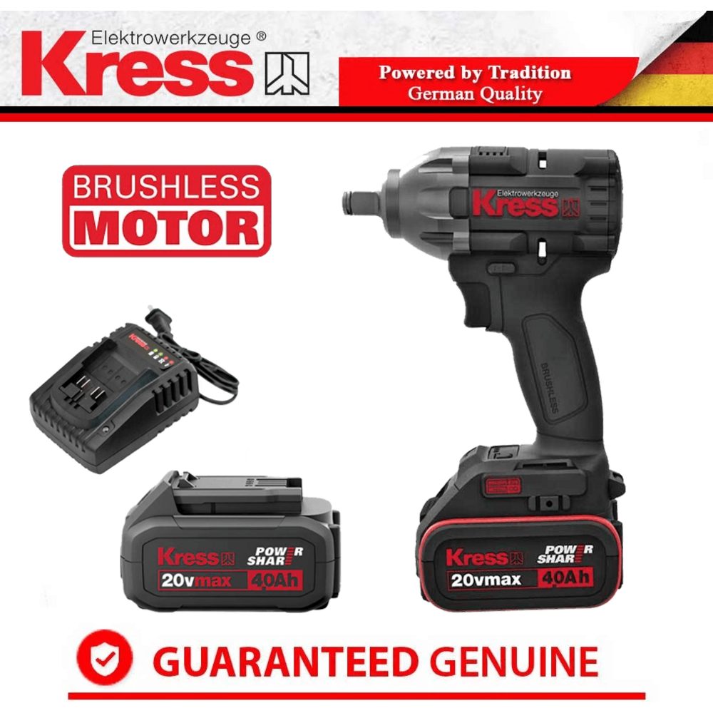 Kress KU270 20V Cordless Brushless Impact Wrench 1/2
