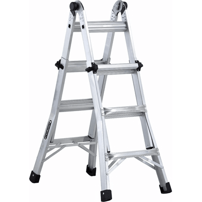 Louisville L2098 Multipurpose Aluminum Articulating Folding Ladder 300 lbs - KHM Megatools Corp.