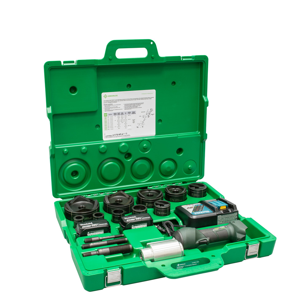 Greenlee LS100X11SB4 Battery-Hydraulic Knock Out Punch / Puncher Kit 1/2