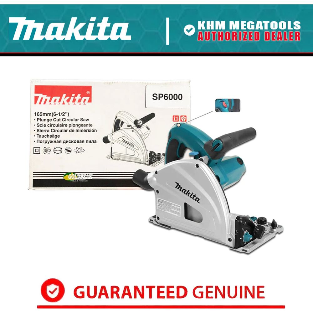 Makita SP6000 Plunge Cut Circular Saw / Tracksaw 1,300W