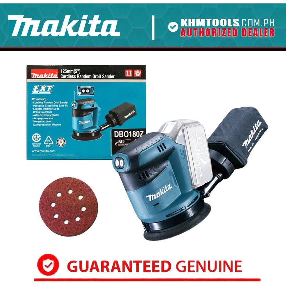 Makita DBO180Z 18V Cordless Random Orbit Sander (LXT-Series) [Bare] | Makita by KHM Megatools Corp.