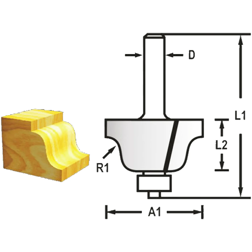 Makita 733243-4A HSS Roman Ogee Router Bit | Makita by KHM Megatools Corp.