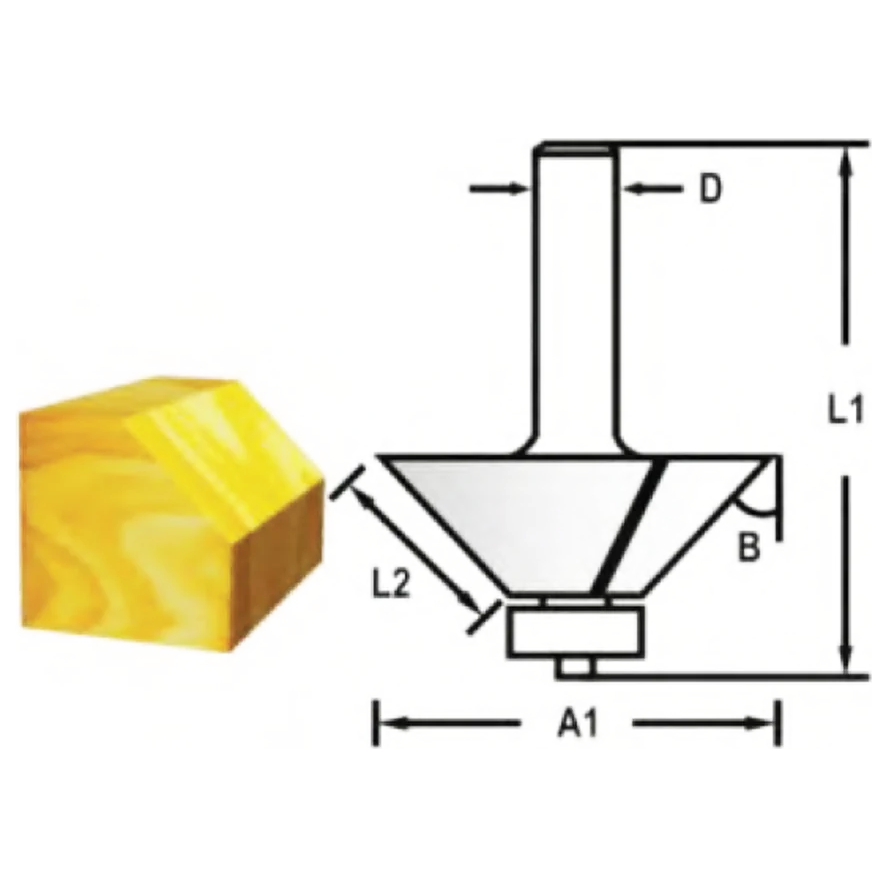 Makita RBIT 310431 TCT Chamfering Router Bit 1/2