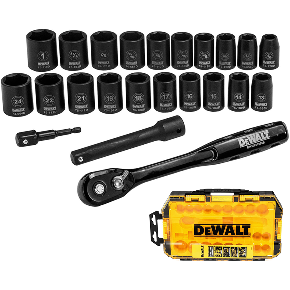 Dewalt DWMT74739 Combination Impact Socket Wrench Set 1/2